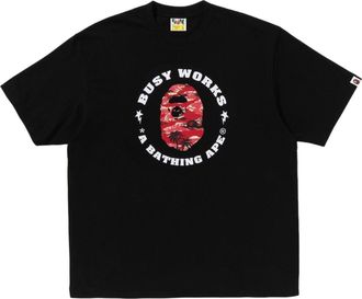 A Bathing Ape Palm Tree Camo Busy Works Sta Relaxed Fit T-Shirt Black 1L30-110-319-BLK