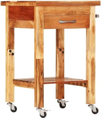 vidaXL vidaXL Carrello da Cucina 55x55x89 cm in Legno Massello di Acacia