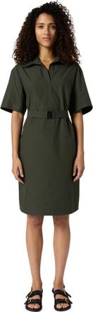 Gerard Darel Rizlene Short Sleeve Belted Waist Dress in Khaki Green at Nordstrom, Size Small/medium