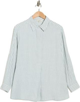 Max Studio Stripe Popover Tunic in Seamist Tri Tip Stripe at Nordstrom Rack, Size 2X
