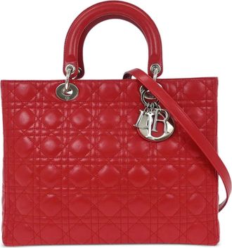 Dior Lady Dior tote bag - Rood