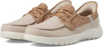 Skechers On-The-Go Flex - Palmilla Hands Free Slip-Ins Womens Flat Shoes Taupe : 5.5 B - Medium, Textile