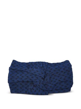 Missoni Gebreide haarband met gedraaid detail - Blauw