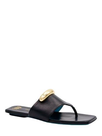 Valentina Rangoni Circe Thong Flat Sandal in Black at Nordstrom, Size 6