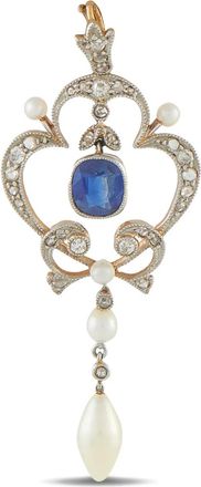 Luxury Bazaar Pendente con diamanti e zaffiro - Oro