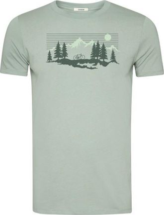 Greenbomb Bike Mountain Pines Guide T-Shirt T-Shirt f&uuml;r Herren | grau