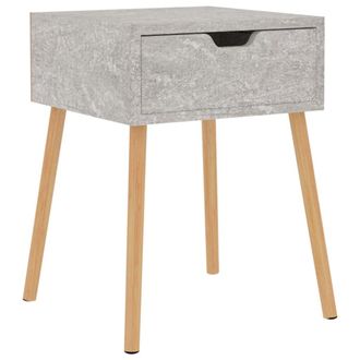vidaXL Vidaxl - Mesita De Noche Madera De Ingenier&iacute;a Gris Hormig&oacute;n 40x40x56 Cm