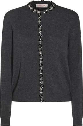 Valentino Garavani Cardigan con paillettes - Grigio