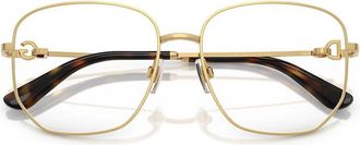 Dolce & Gabbana DG135602 Metal Square-Frame Eyeglasses - Gold
