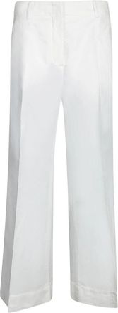 Incotex Stijlvolle Broeken - Dames - Wijde Broeken - Wit - M - Broeken