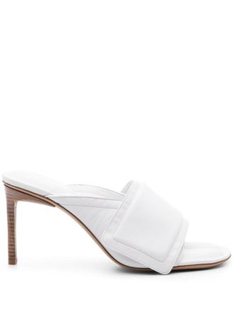 Jacquemus 80mm Les Mules Aqua sandals - women - Calf Leather/Calf Leather/Calf Leather - 40 - White