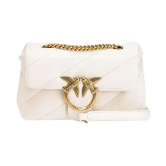 Pinko Pinko, Dames, Tassen, Wit, Maat: ONE Size Katoen