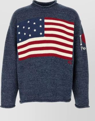 Polo Ralph Lauren cotton sweater american flag heart motif