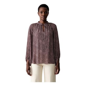 Marc O'Polo Blusa a pois con scollo a V - - Blouses & Shirts - Donna - Multicolore - M