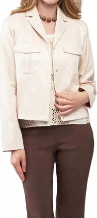 Insight Vegan Leather Jacket In Cafe Latte