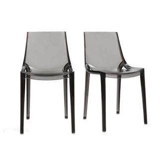 Miliboo Miliboo - Sillas Dise&ntilde;o Grises Ahumado Lote De 2 Interior / Exterior Yzel