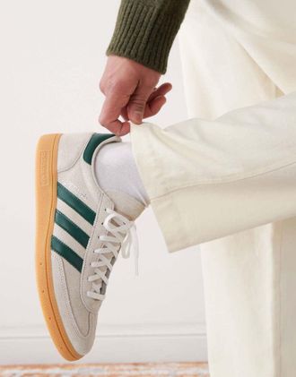 adidas Originals Handball Spezial sneakers in light gray and dark green