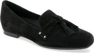 Munro Ember Leather Loafer in Black Suede at Nordstrom, Size 10.5