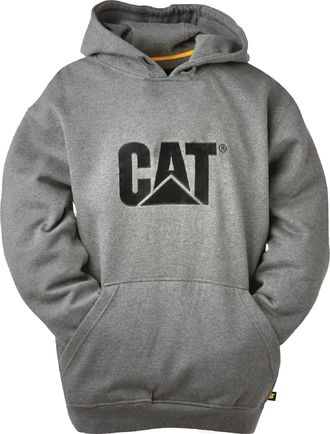 CAT Trademark Hooded Sweatshirt Mens - Grey - Size X-Large