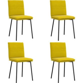 vidaXL Vidaxl - Sillas De Comedor 4 Unidades Terciopelo Amarillo