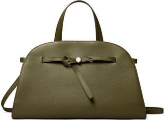 Tory Burch Romy Bauletto Leather Satchel in Leccio at Nordstrom