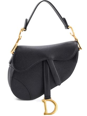 Dior Saddle Handbag Leather Mini shoulder bag - women - Calf Leather - One Size - Black