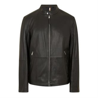 HUGO BOSS Mens Nokuri1 Leather in Black - Size 40 (Chest)