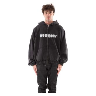 Misbhv Misbhv, Hoodies & sweatvesten, Heren, Zwart, XL, Zwarte Zip Hoodie