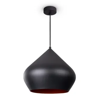 Paco Home Paco Home - L&aacute;mpara De Suspensi&oacute;n Comedor Colgante Cocina Mesa Comedor Industrial Moderna L&aacute;mpara Colgante - Negro, Cobre (&oslash;38 Cm)