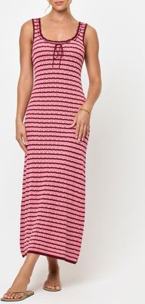 L*Space Rosalie Maxi Cover-Up Dress in Strawberry Stripe at Nordstrom, Size X-Large