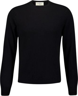 PIACENZA 1733 Piacenza 1733, Truien & Vesten, Heren, Zwart, 3Xl, Kasjmier, Cashmere Crewneck Sweater