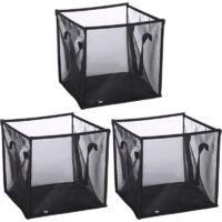 OEM Juego De 3 Cestas De Lavander&iacute;a Plegables, Cestas De Malla Plegables Con Asas, Cesto De Ropa Plegable, F&aacute;cil De Abrir, Port&aacute;til Para Guardar La Ropa, 