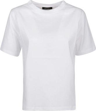 Aragona Linnen T-shirt met ronde hals - Dames - T-shirts - Wit - M - Linnen - Tops