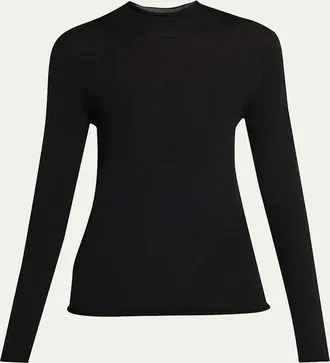 The Row Phaed Cashmere Mock-Neck Sweater
