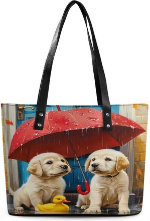 Generic Labrador Puppies Dogs Tote Bags for Women Cute Shoulder Purses Handbags