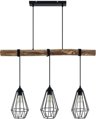 Lindby Ceiling Lightdimmable Eldarion made of Wood for Living Room & Dining Room