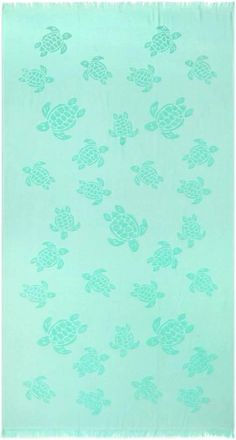 Vilebrequin Santah Ronde des Tortues Strandlaken - unisex - Handdoeken - Groen - ONE Size - Katoen - Home