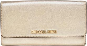 Michael Kors Tweedehands leren portemonnees - Dames - Vintage Accessoires - Geel - ONE Size - Tweed - Vintage