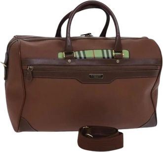 Burberry Pre-owned Weekend Bags, female, Brown, Size: ONE SIZE Pre-owned Vintage Boston Bag