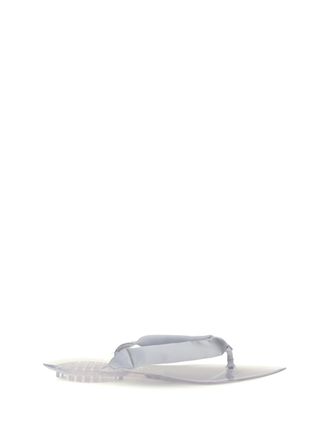 Alaia Womens Sandals Satin Flip-Flop Silver Pvc