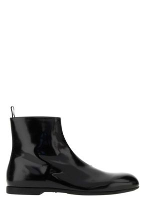 Jil Sander Black Zipper Boots