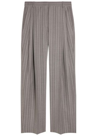Stella McCartney Stella Mccartney Striped Straight-leg Wool Trousers - Grey - 44 (UK12 / M)