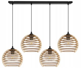 OEM L&aacute;mpara Colgante, L&aacute;mpara De Techo, Madera, Pantalla Led