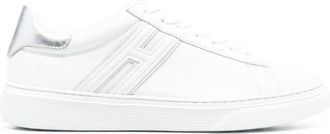 Hogan Leather Low-Top Tonal Metallic Accents Sneakers