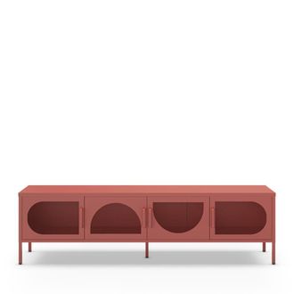 DRAWER Mueble de TV 4 puertas de metal L180cm - Terracota