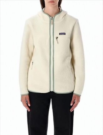 Patagonia Textured Fleece Jacket With Hood And Zip Pockets