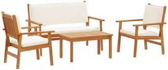 vidaXL Vidaxl - Garden Sofa Set 4 pcs Brown 75 x 45 x 38cm Solid Acacia wood