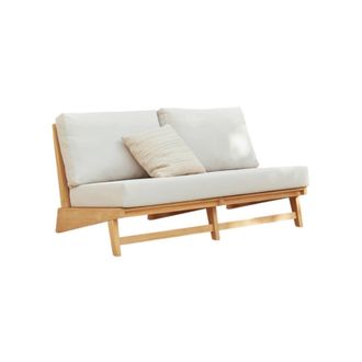 Tikamoon Banco de jard&iacute;n de 2 plazas de teca maciza