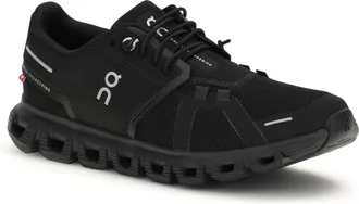 On Womens Cloud 6 Sneakers Black-Black Black/black