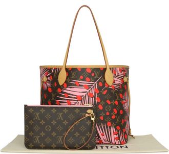 Louis Vuitton Monogram Jungle Dots Rose Ballerine Neverfull MM Bag